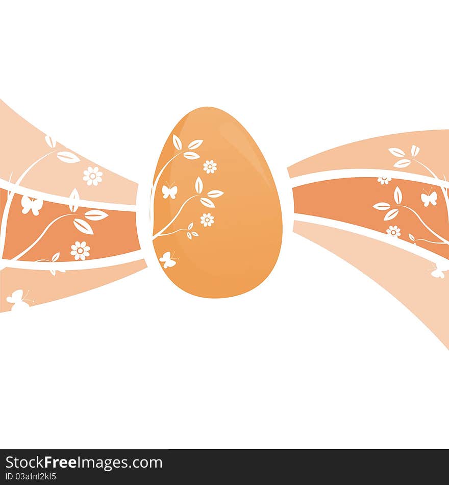 Glossy easter background with decorated egg