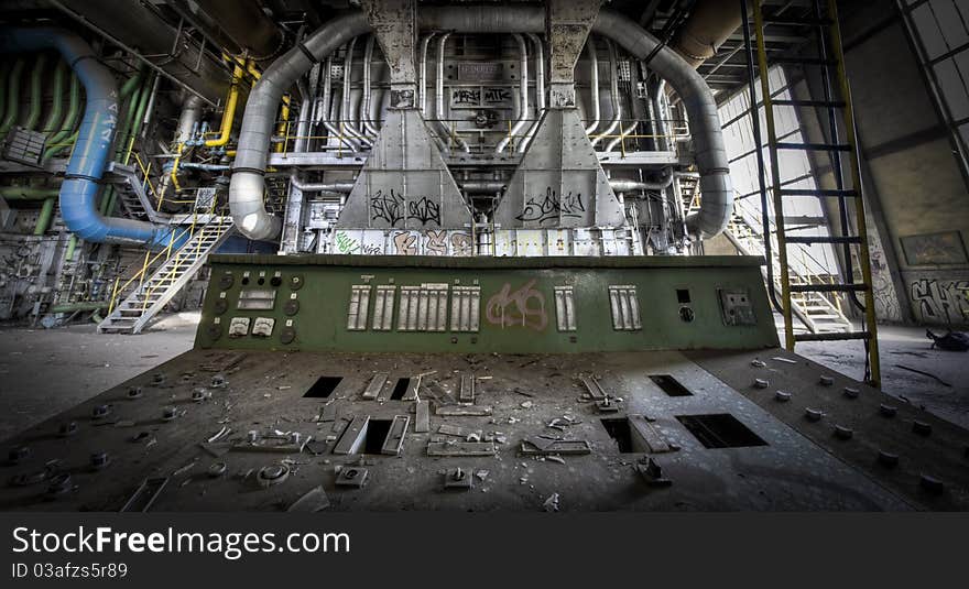 Taking place behind the operating panel at this abandoned factor. The operator that did his job here before the crisis enjoyed this magnificent overview each and every day. Taking place behind the operating panel at this abandoned factor. The operator that did his job here before the crisis enjoyed this magnificent overview each and every day.