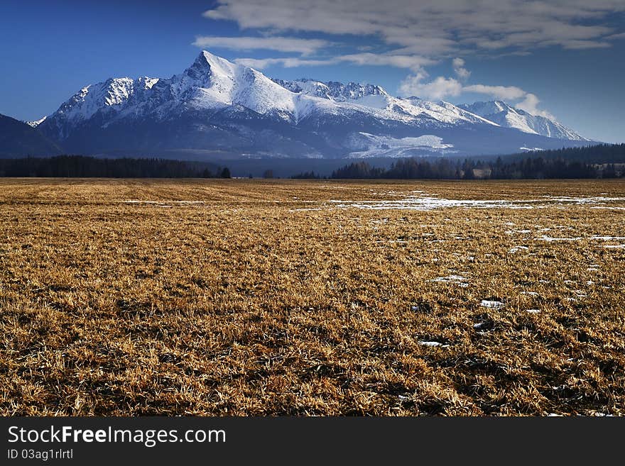 View of the High Tatras National Krivan peak. View of the High Tatras National Krivan peak