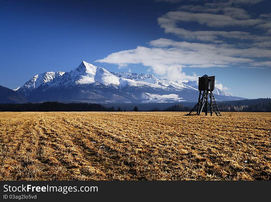 View of the High Tatras National Krivan peak. View of the High Tatras National Krivan peak