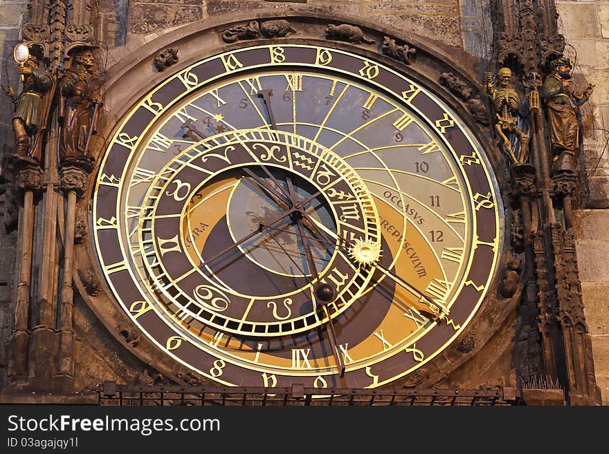 Astronomical Clock Old town square Prague Czech Republic