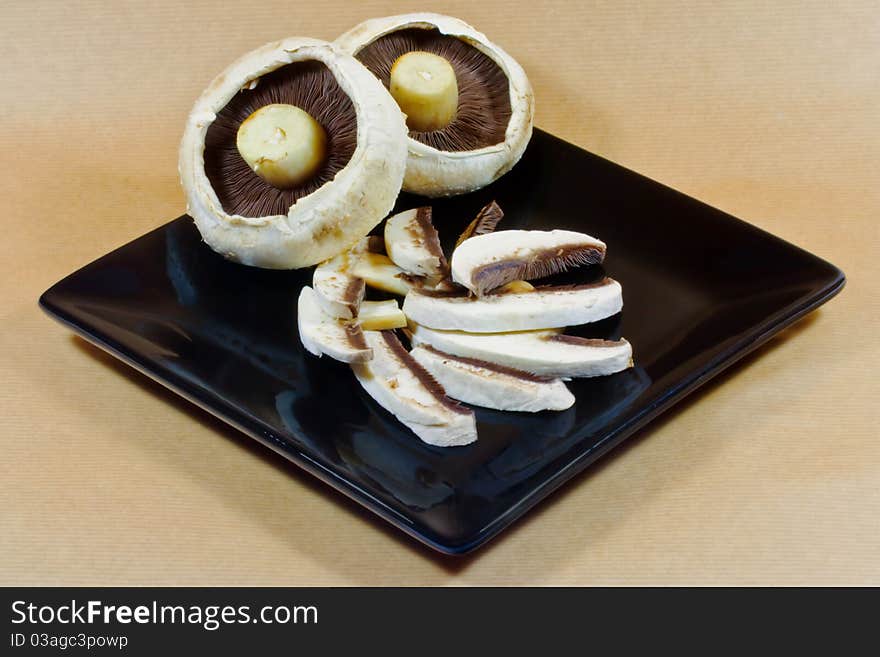 Mushrooms On A Plate