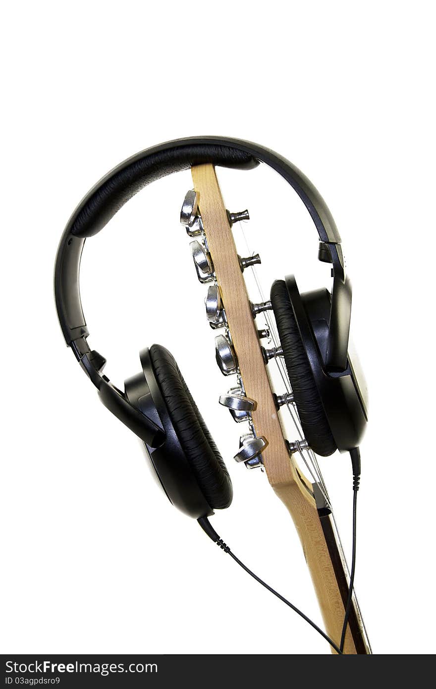 Guitar with Headphones