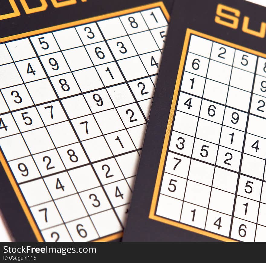 Two sudoku number game grids. Two sudoku number game grids