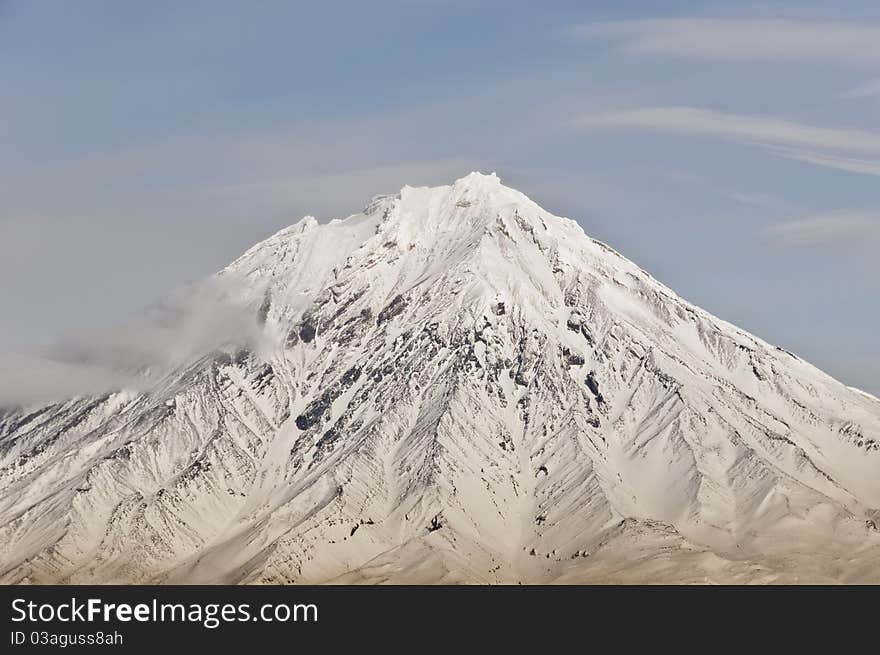 Big Volcano on Kamchatka in Russia