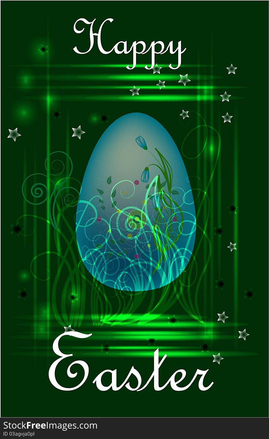 Illustration of an easter egg. Illustration of an easter egg