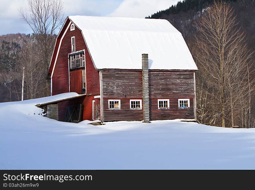 Faded barn