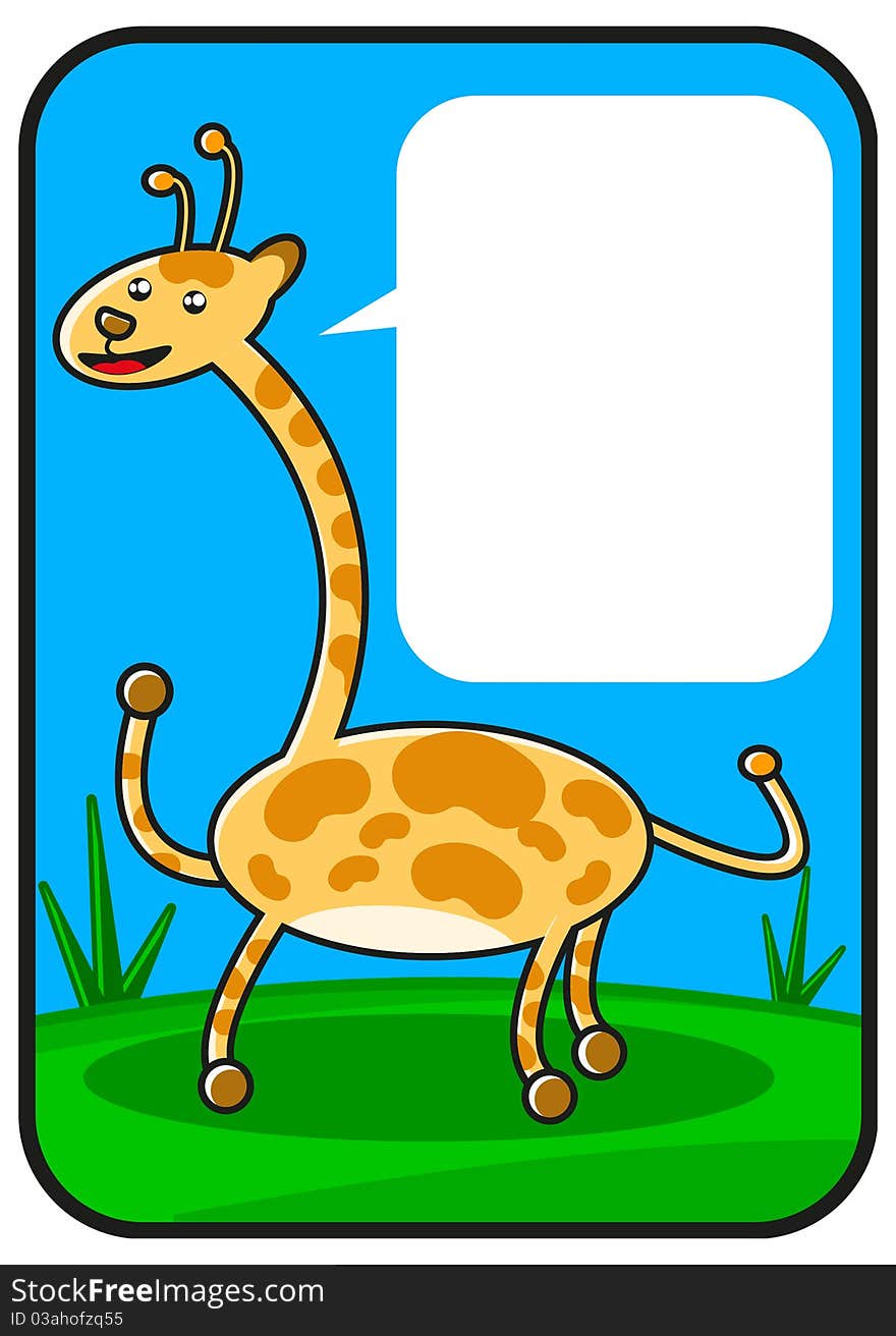 Cartoon giraffe created by  used for fun