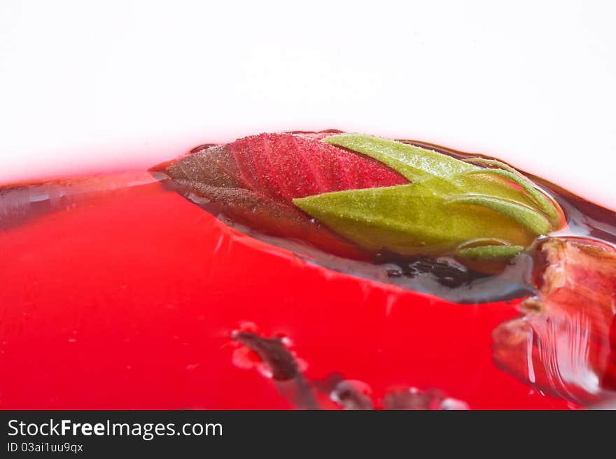 Hibiscus Tea brewed from the dried flowers Hibiscus