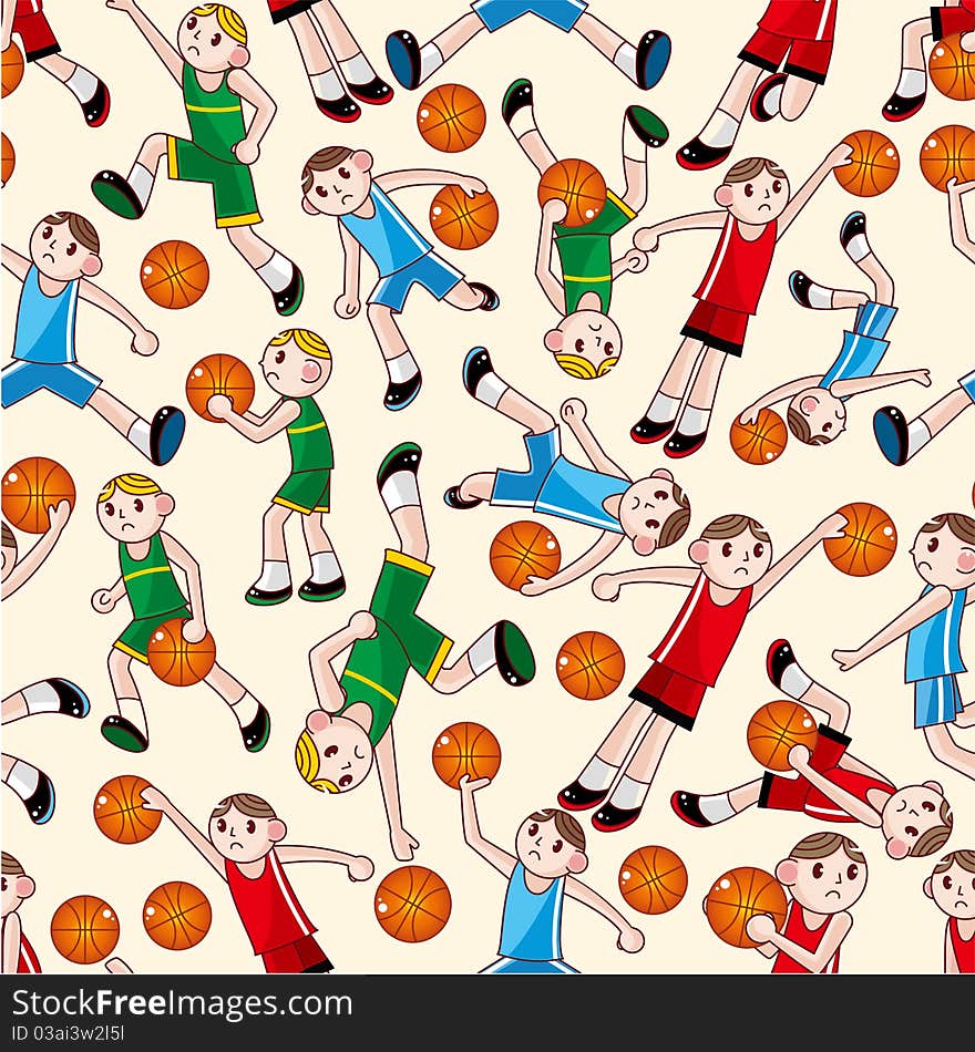 Seamless Basketball Pattern