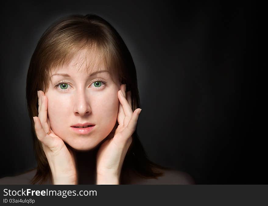 Close-up portrait of a young women