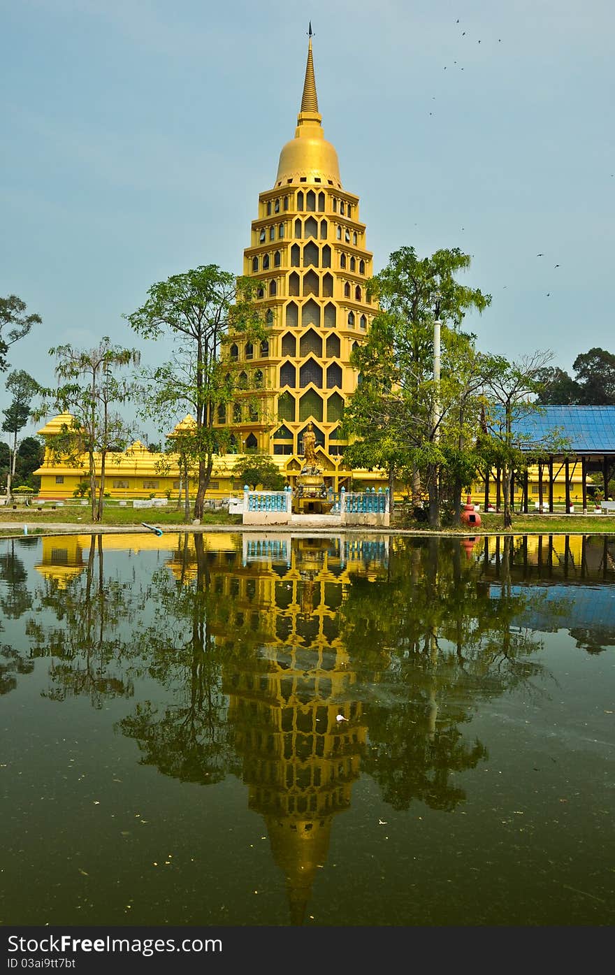 Gold Pagoda With Image