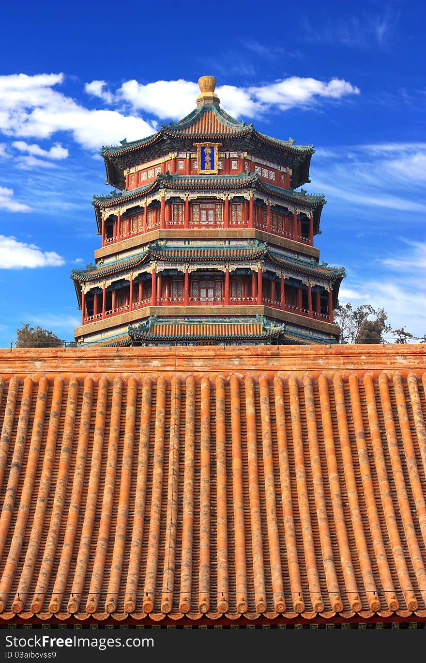 The foxiangge of Summer Palace,beijing ,china.