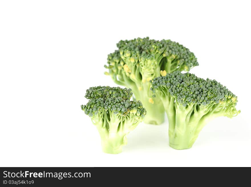 Broccoli on white