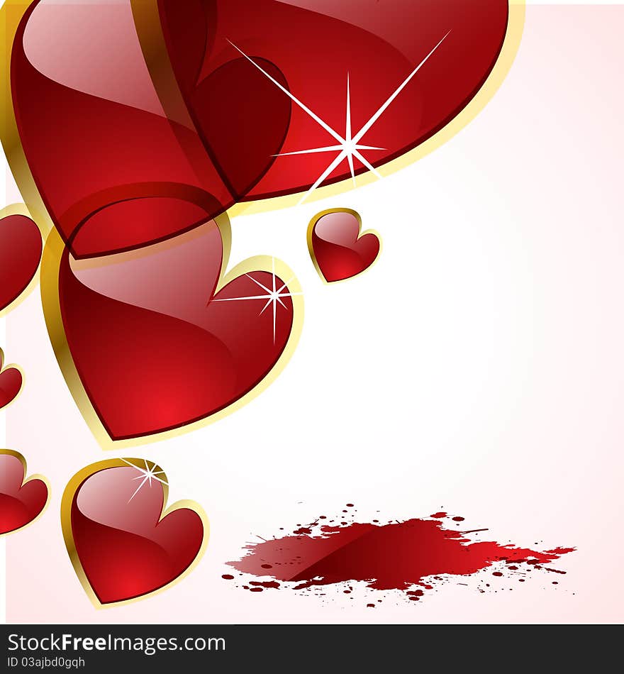 The  Abstract Hearts Background