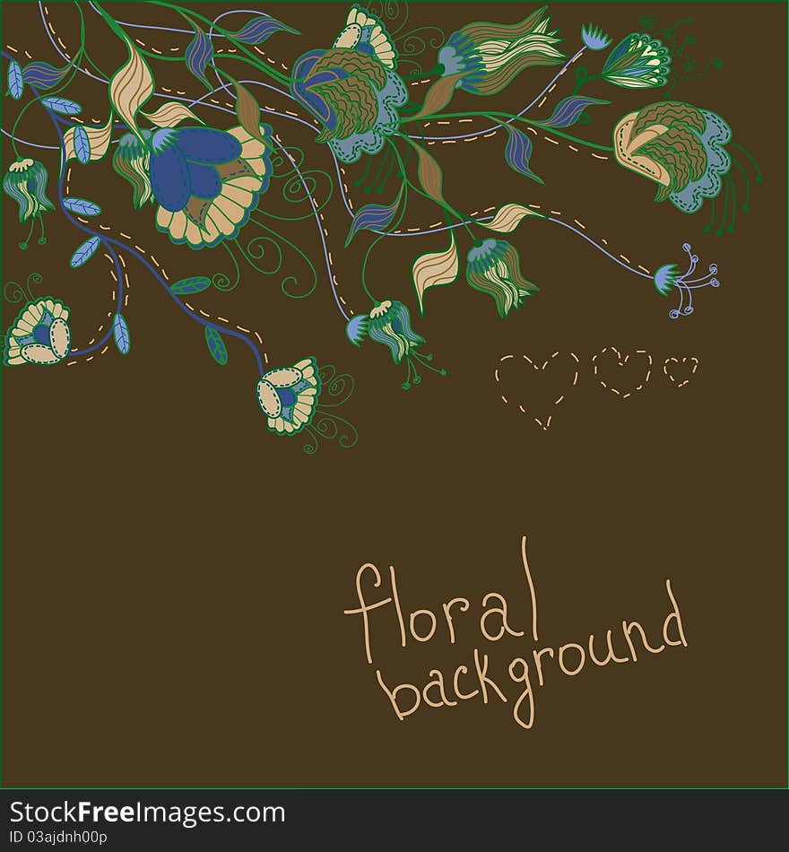 Retro floral background