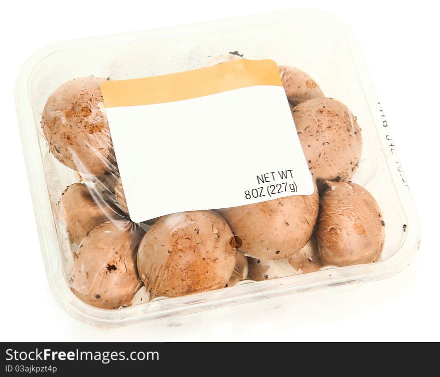 Blank Label Container Mushrooms