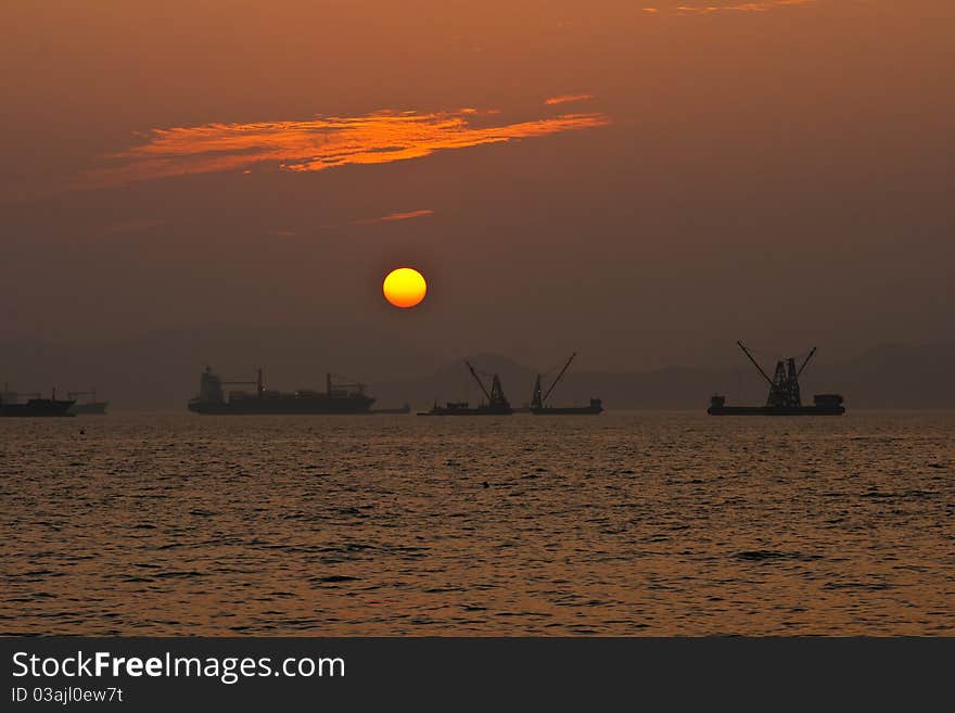 Romantic sunset in Magic Hour