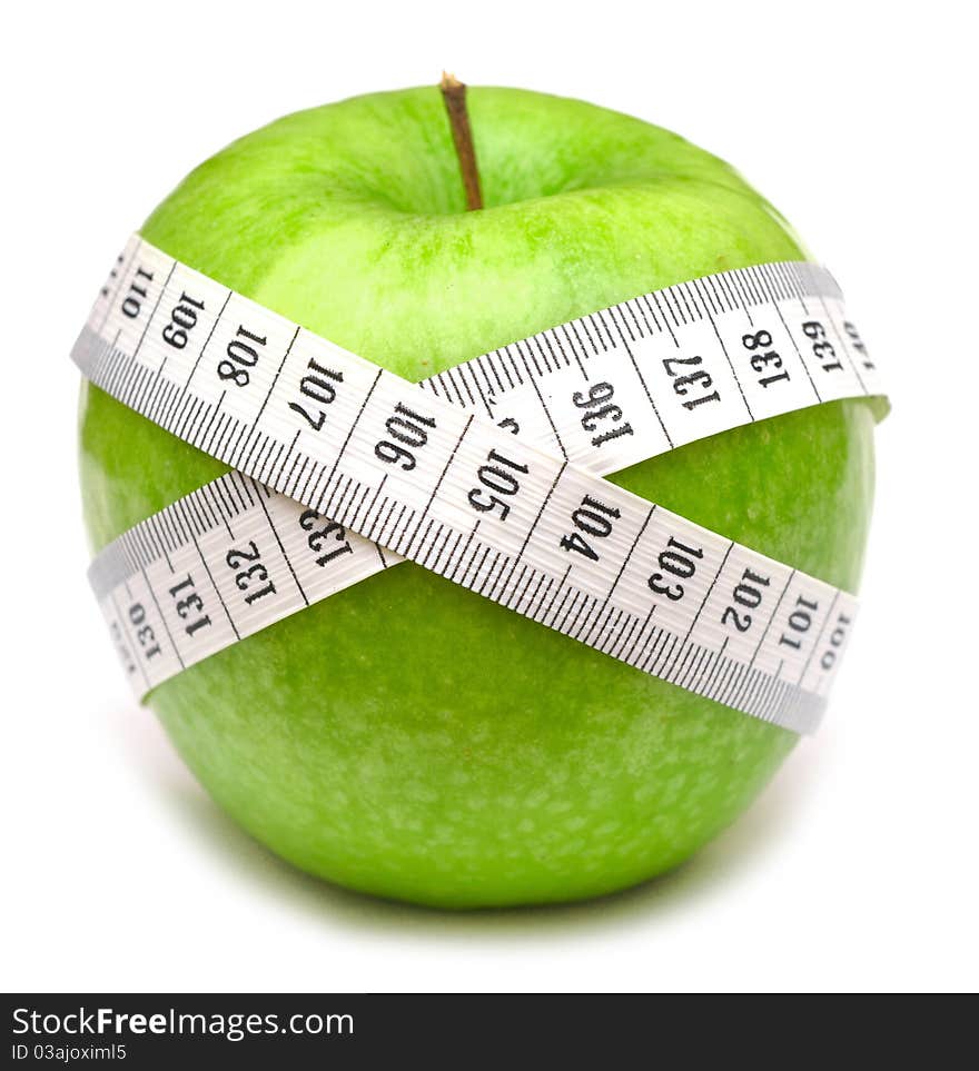 Green apples measured the meter, sports apples