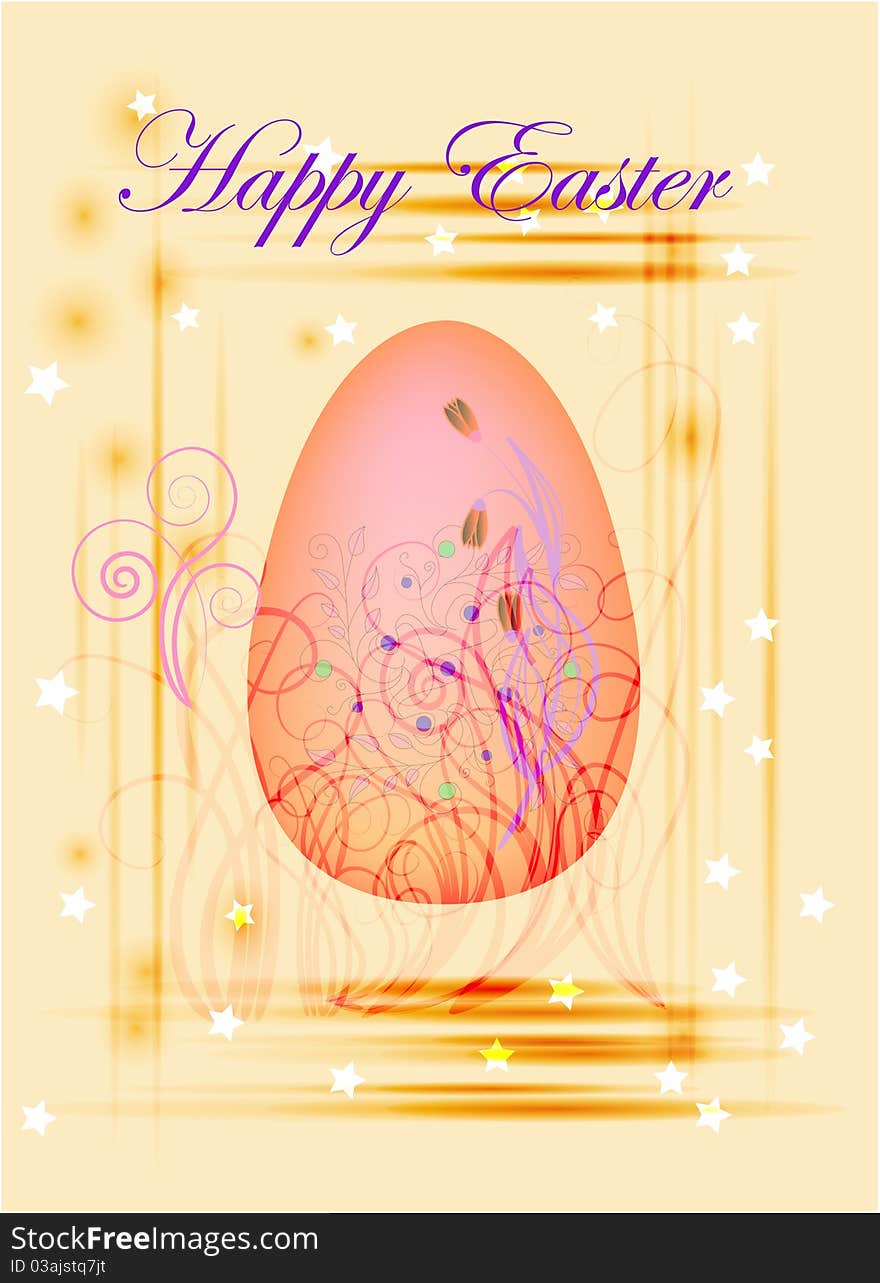 Illustration of an easter egg. Illustration of an easter egg