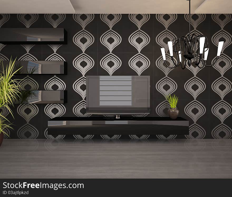 Black interior composition