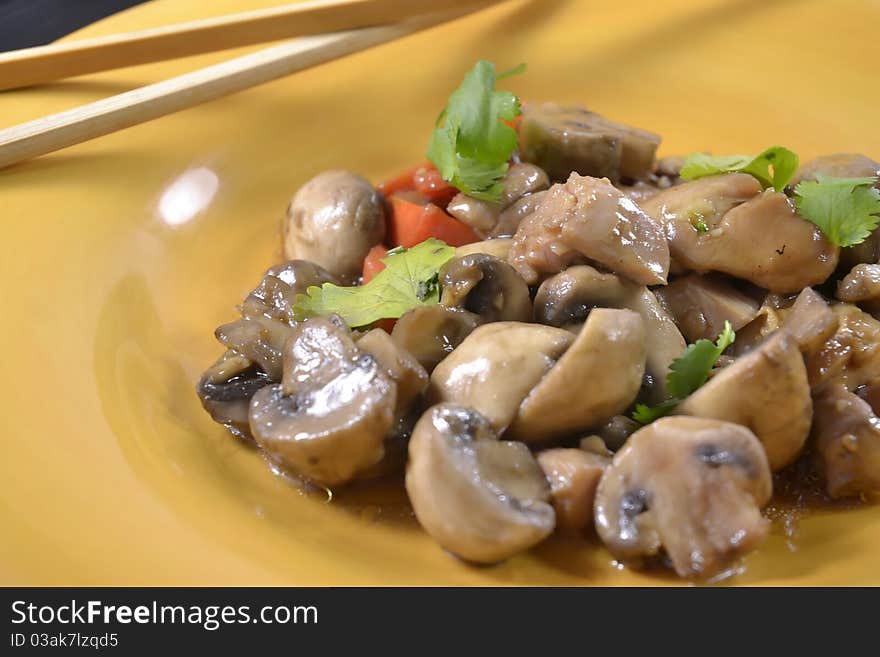 Mushrooms And Chicken