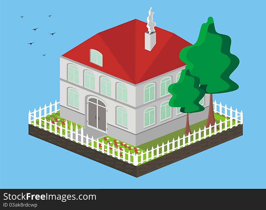 Vector Illustration Of House