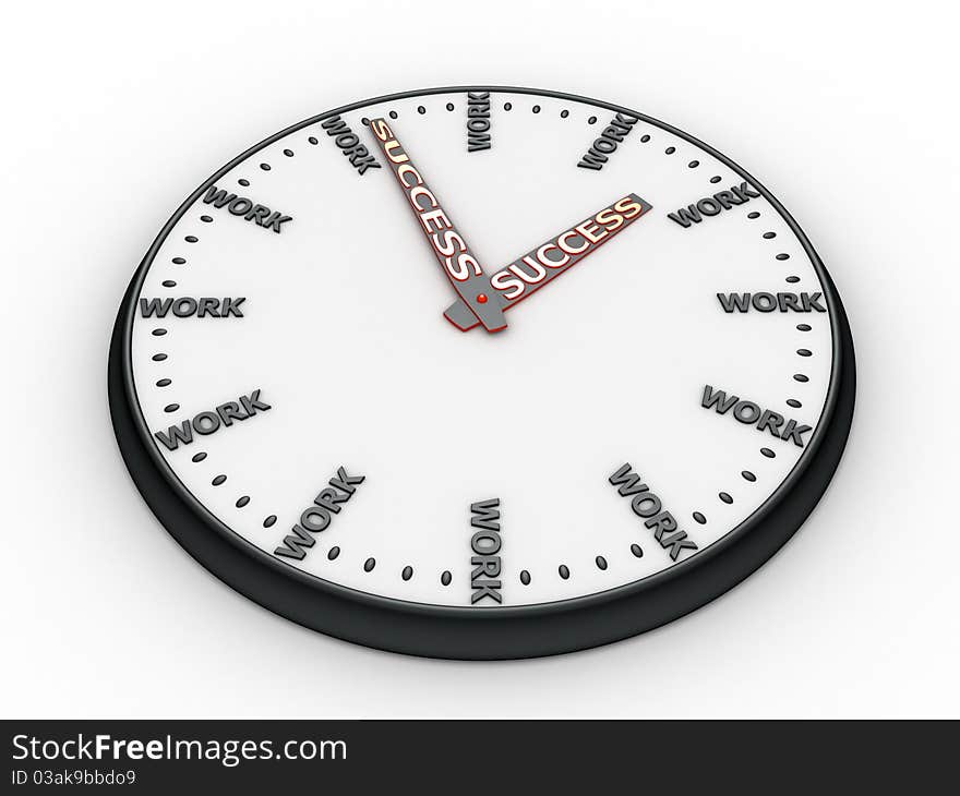 Clock with words work instead of digits. Clock with words work instead of digits.