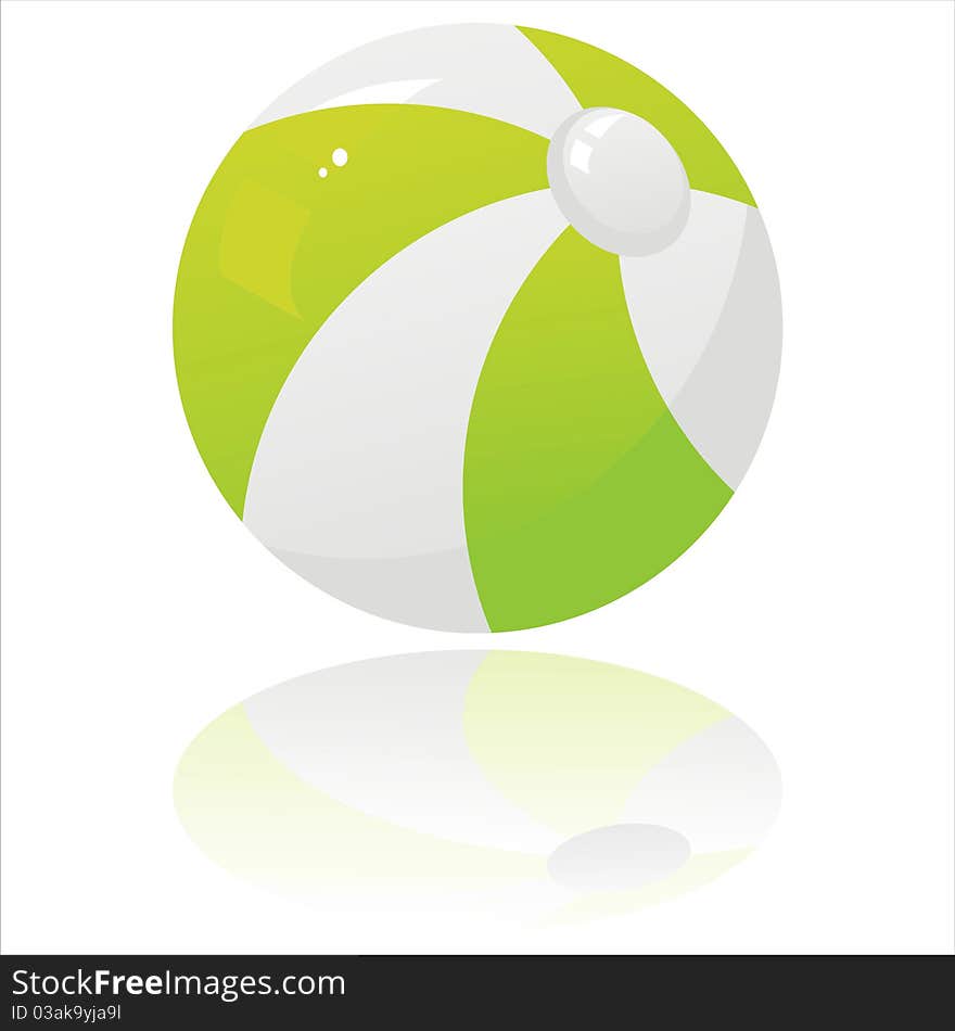 Beach Ball Isolated On White