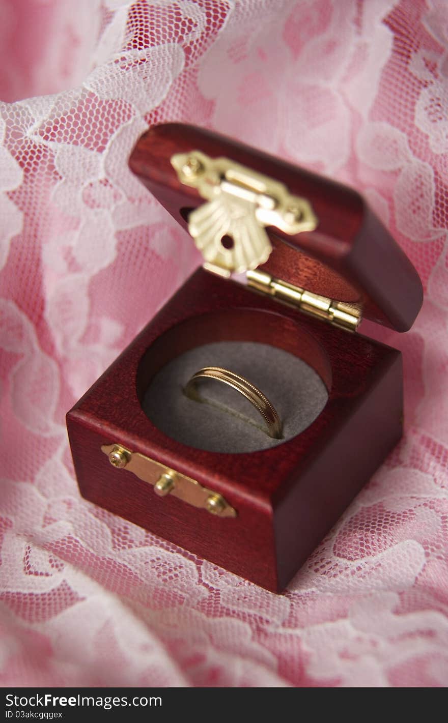 Wedding ring in box