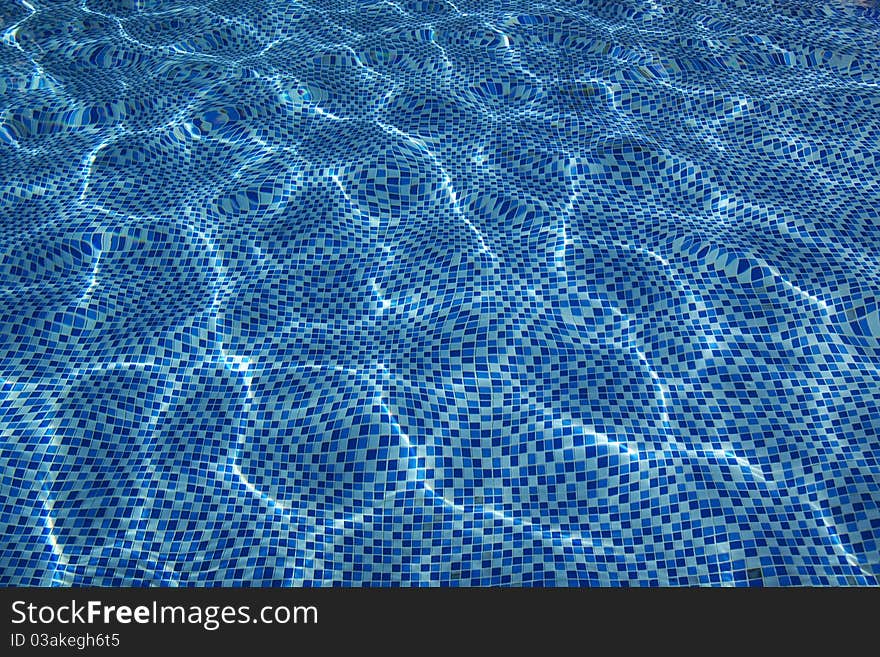 Pool mosaic background .Kos Greece. Pool mosaic background .Kos Greece