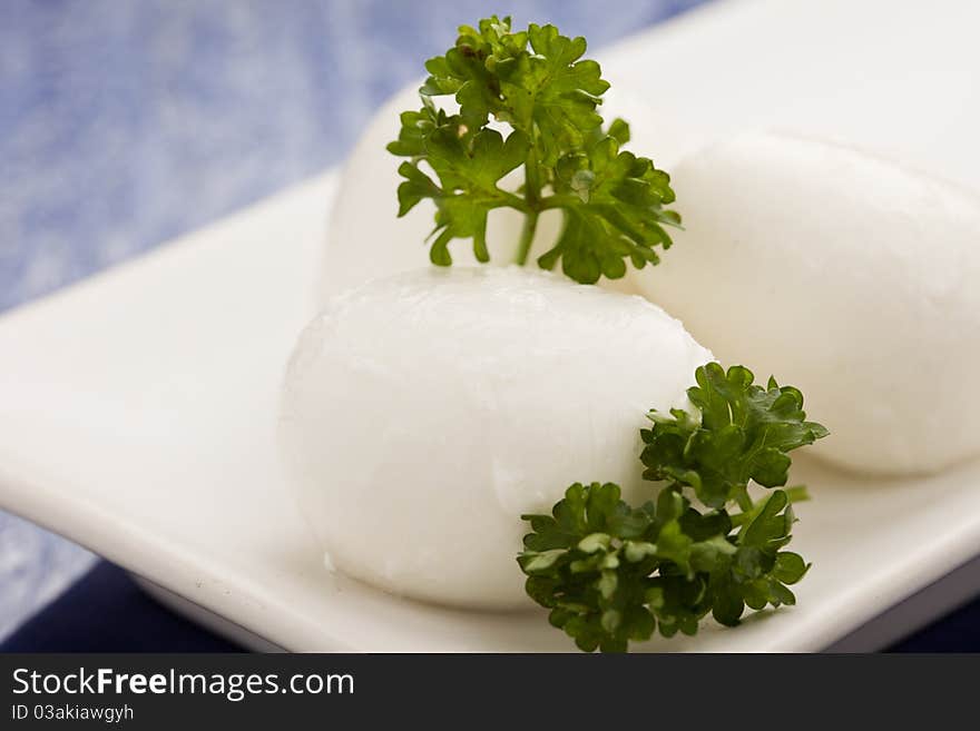 Mozzarella cheese with Parsley