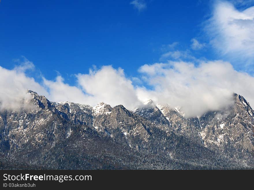 Winter mountain landscape