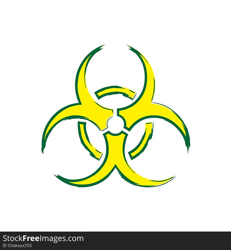 Biohazard vector symbol.
Biohazard illustration symbol.