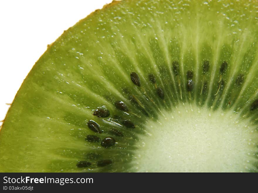 Fresh kiwi fruit on white background.