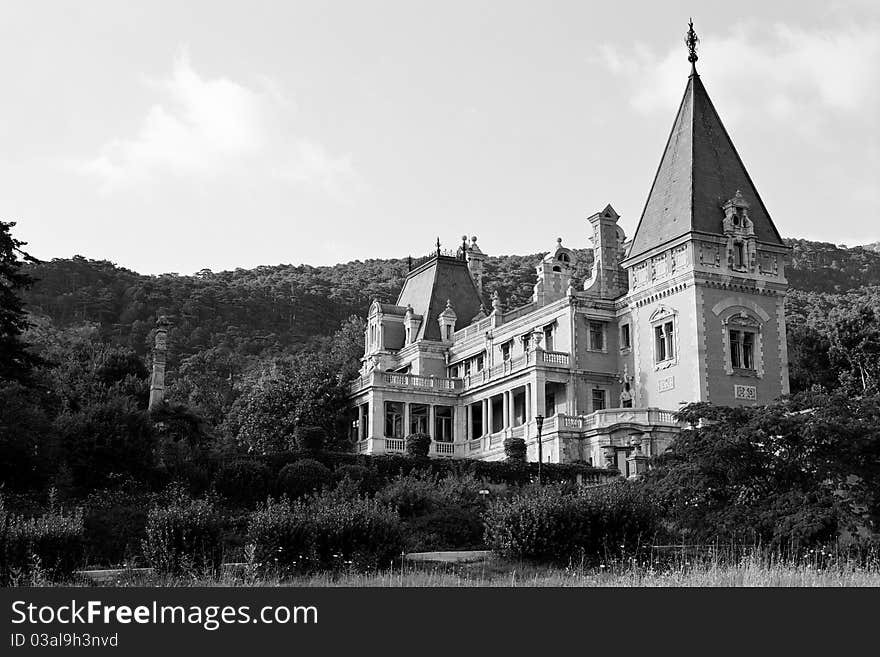 Ancient palace in the forest.