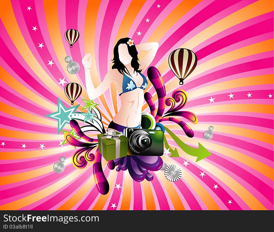 Background fashion woman illustration