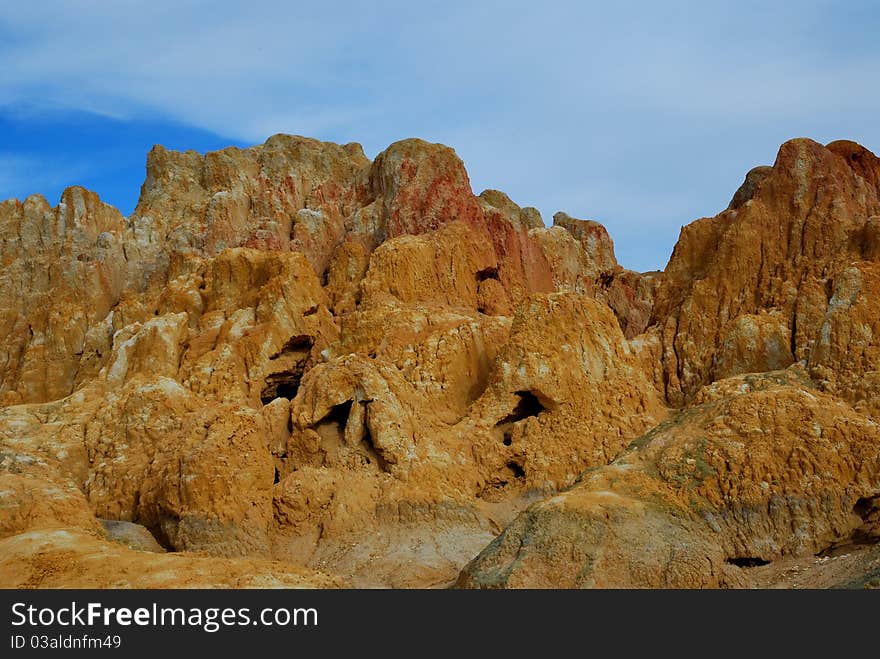 Streamlined hills shaped by wind abrasion. Streamlined hills shaped by wind abrasion.