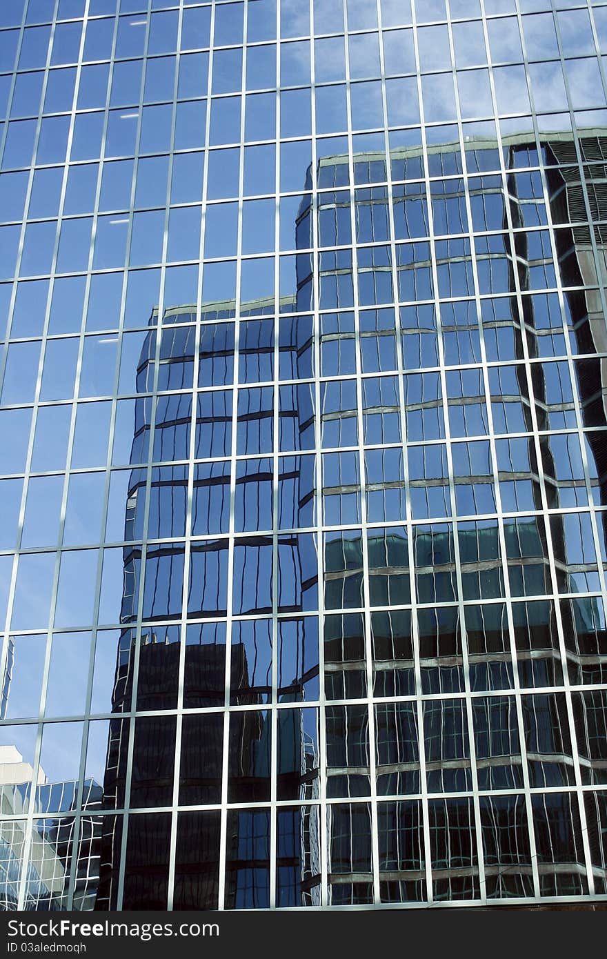 The blue window mirror skyscraper