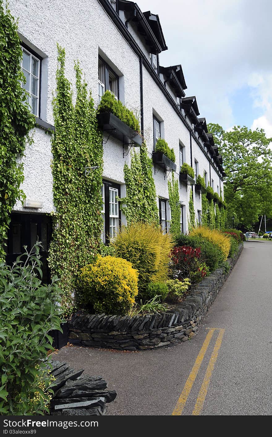 Whitewashed Country House set in the English Lake District.