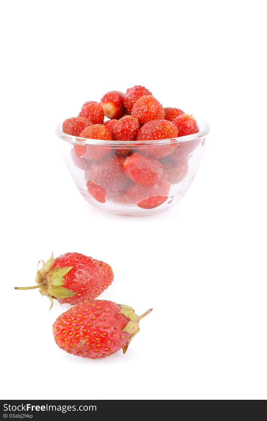 Yummy sweet ripe strawberry on white background