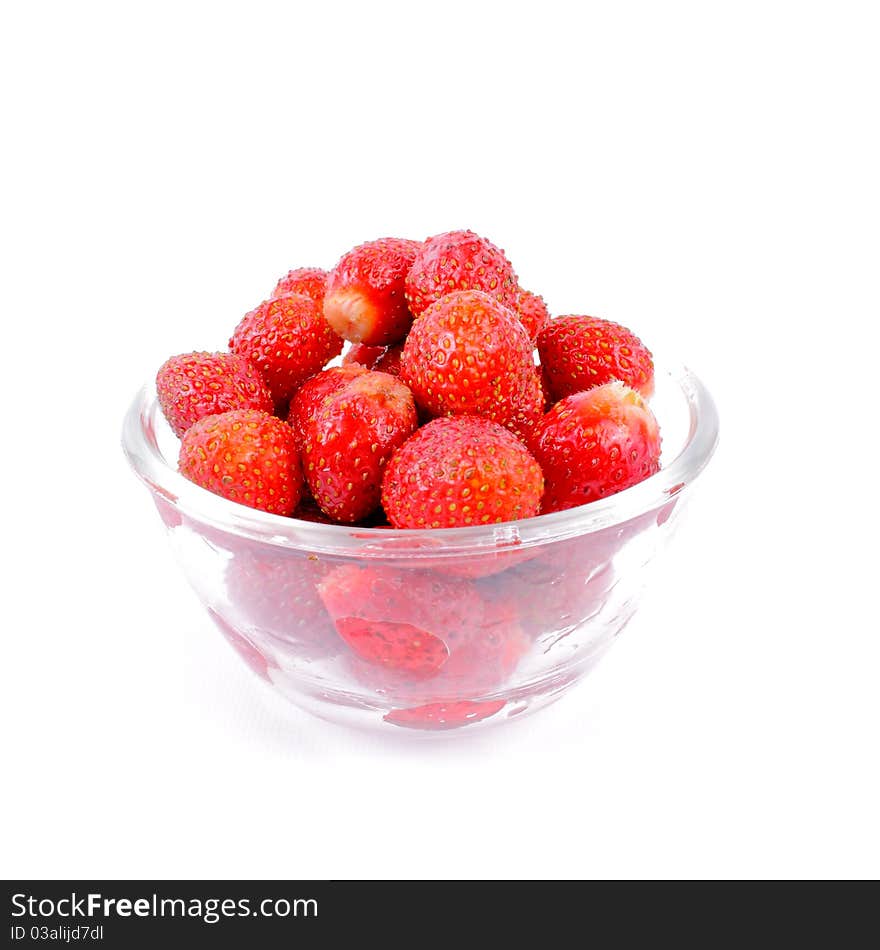 Yummy sweet ripe strawberry on white background