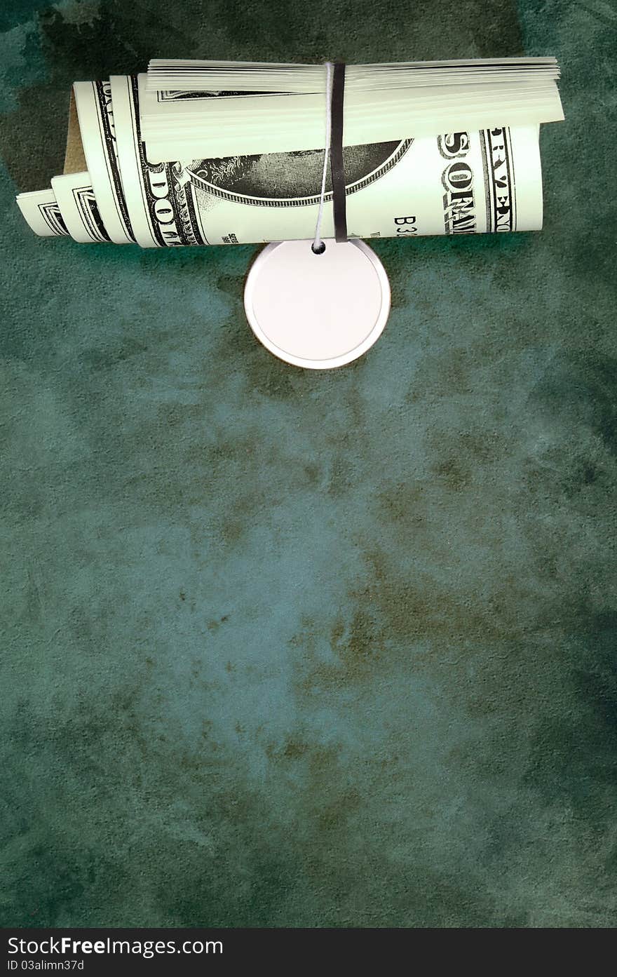 Background with roll of dollars. Background with roll of dollars