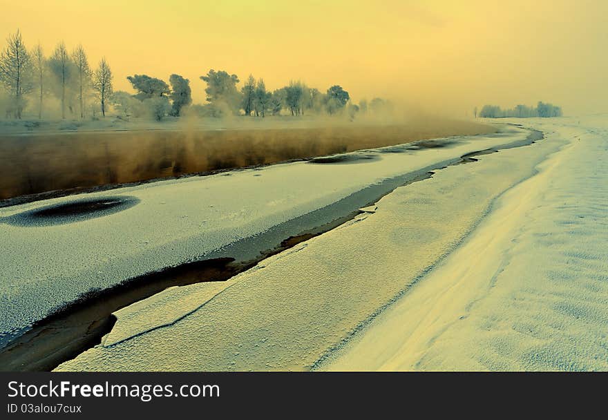 Calm winter landscape