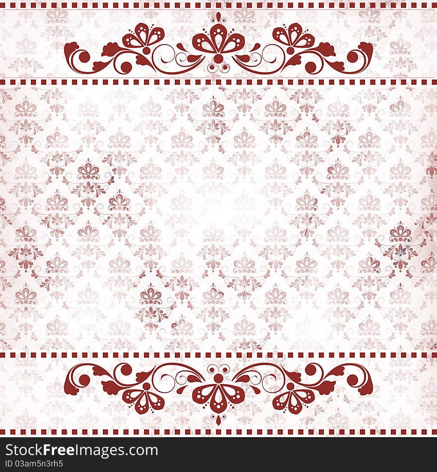 Vintage floral background with decorative flowers for design. Vintage floral background with decorative flowers for design