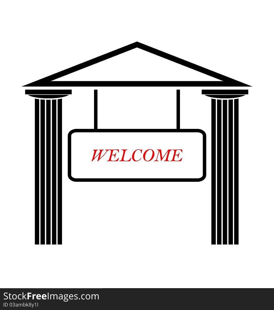 Vector illustration of a Greek Doric temple. Vector illustration of a Greek Doric temple.