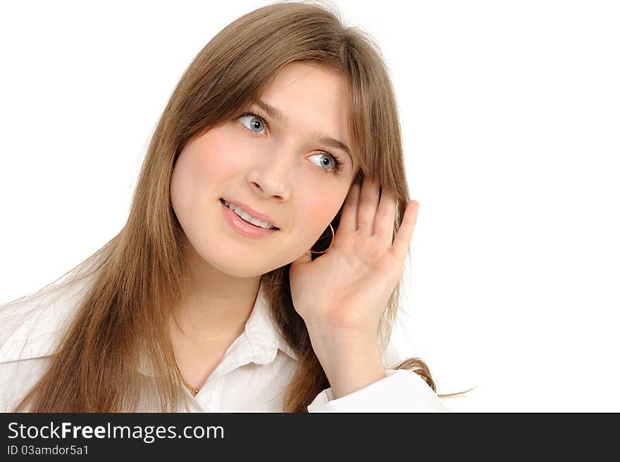 Woman listening gossip