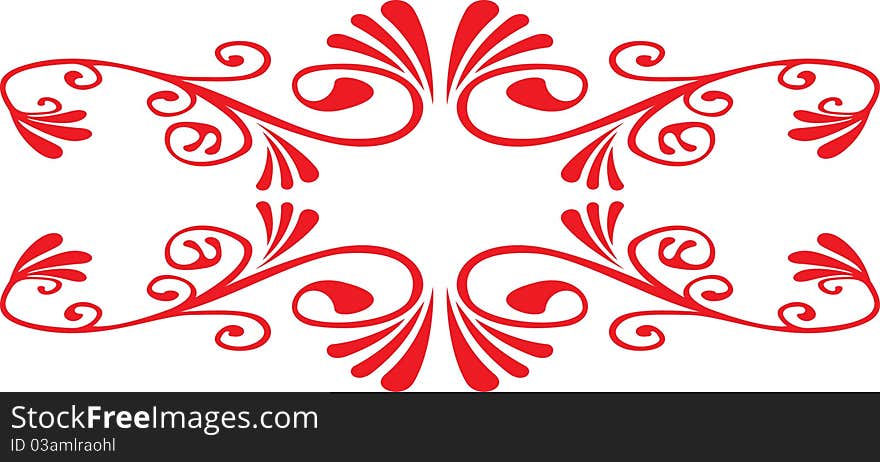 Red floral  illustration image. Red floral  illustration image