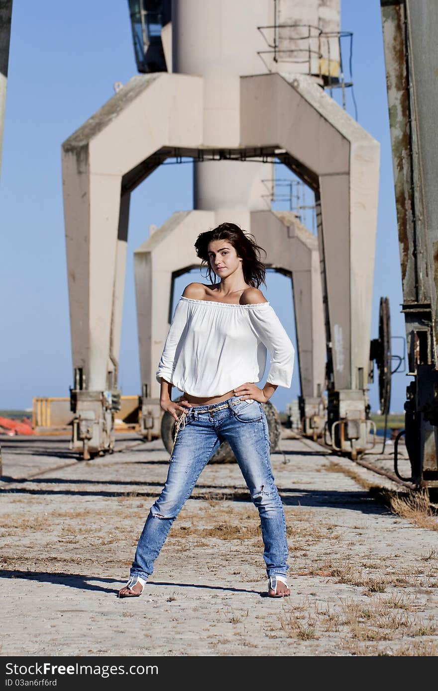 Posing on the docks