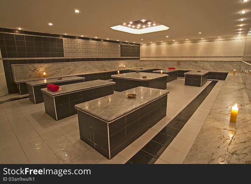 Turkish bath in a health spa